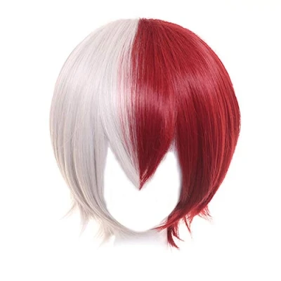 Image of Anime Cosplay Wig, Halloween with Free Wig Cap (Todoroki Shouto Wig)