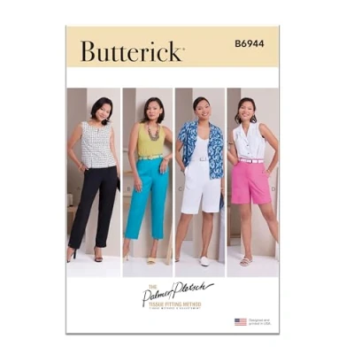 Image of BUTTERICK B6944B5 Misses&#039; Pants in Four Lengths by Palmer/Pletsch B5 (8 10 12 14 16)