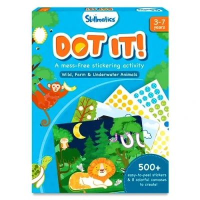 Image of Skillmatics Art Activity Dot It Animals, No Mess Sticker for Kids, Stocking Stuffers, Craft Kits, DIY Activity, Christmas Gifts Boys &amp; Girls Ages 3, 4, 5, 6, 7