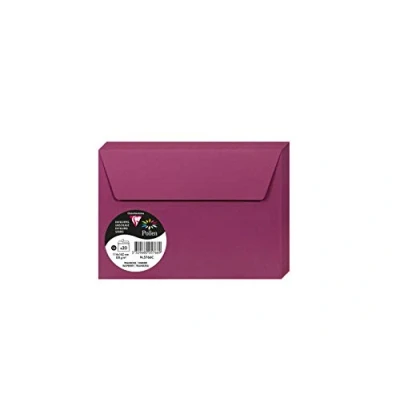 Image of Clairefontaine Ref 5766C Pollen Adhesive Envelopes (Pack of 20) C6 Sized, 120gsm Paper, Printer Compatible, Acid Free, Strip for Easy Seal Raspberry
