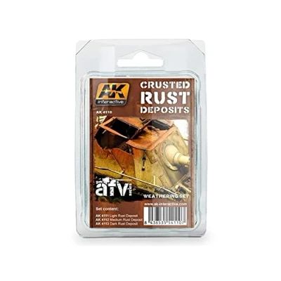 Image of AK Weathering Set AK4110 CRUSTED Rust DEPOSITS (3x35ml)