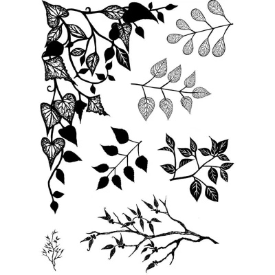 Image of Card Io Greenery 1 A6 Clear Stamps