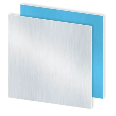 Image of iMeistek 6063 Aluminium Sheet with Protective Film on Both Sides, 300mm x 0.8mm Wall Thick Square Plate (2 PCS)