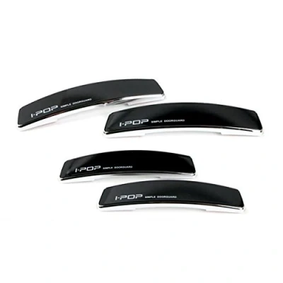 Image of IPOP Car Slim Door Edge Guards Bumper Protector Guard Chrome Vehicle 4pcs (Silver)