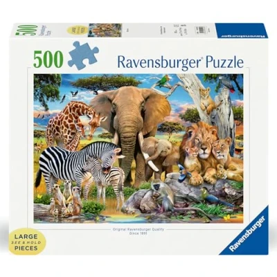 Image of Ravensburger Baby Animal Love 500 Piece Jigsaw Puzzles for Adults and Kids Age 10 Years Up Nature Wildlife