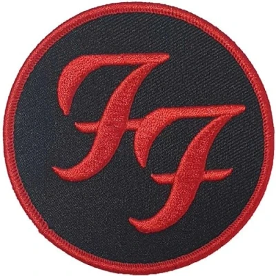 Image of Foo Fighters Patch Circle Logo Official Embroidered woven iron on 105 x 45mm One Size
