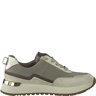 Image of Jana Women&#039;s Softline 8 23769 41 Komfortable Mehrweite Bequemschuh Sportlich Modisch Alltagsschuhe Freizeit Metallic Sneaker, Taupe, 5.5 UK