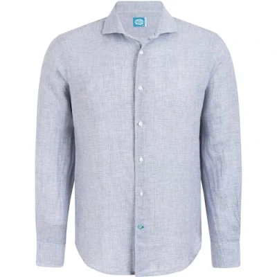 Image of Panareha Men&#039;s Vichy Linen Shirt Krabi Grey (S)