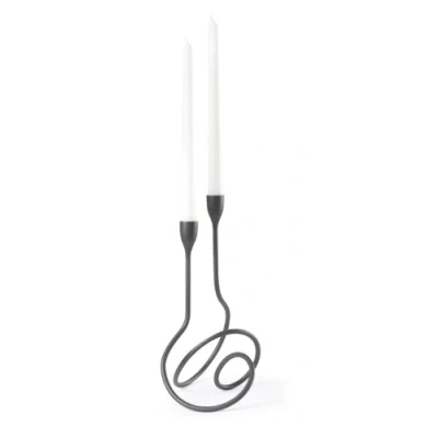 Image of BLACK + BLUM Loop Candle Holder, Steel, 28 x 20 13 cm