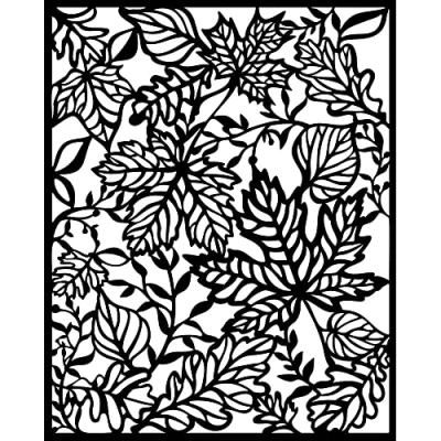 Image of Stamperia Thick Stencil Magic Forest Leaves, 20 x 25 cm