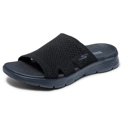Image of Skechers Women&#039;s GO Walk Flex Sandal ELATION, Black Textile, 3 UK