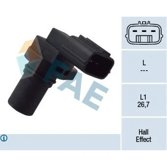 Image of J5T23381 Impulse Sensor FAE 79139 3 pin connector VAUXHALL: Astra Mk4 CC, Corsa Mk2, Meriva Mk1