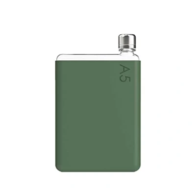 Image of memobottle Silicone Sleeves Protect &amp; Preserve with Colorful Personality Non Toxic Dust Free Coating (A5, Moss Green)