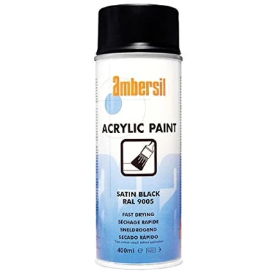 Image of Spray Paint, Ral 9005 Satin Black, Coating Applications Automotive, Home &amp; Garden, Industrial, Colour Type Dispensing Method Aerosol, Volume 400ml, RA