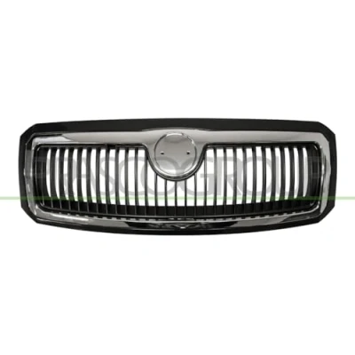 Image of 6Y0853661739, 6Y0853668, 6Y085366801C, 6Y0853678, 6Y0853678GRU Radiator Grill PRASCO SK3202000 chrome/black SKODA: Fabia I Hatchback