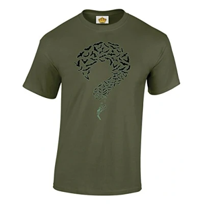 Image of Crown Designs The Riddler Logo Comedy TV Show Inspired for Men &amp; Teenagers T Shirts Tops Military Green/XX Large