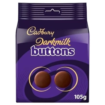 Image of 3 x Darkmilk Chocolate Giant Buttons Bag 105g Delicious Tasty And Twisty Treat Gift Hamper For Birthday,Christmas
