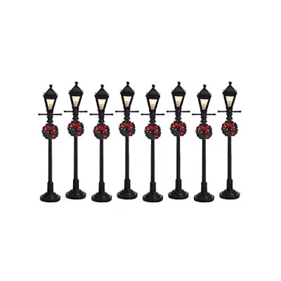Image of Lemax Christmas Village Gas Lantern Street Lamp Set of 6 Battery Operated (4.5V) 64499