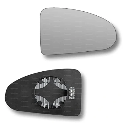 Image of Less4spares Replacement Wing Mirror Glass Right Compatible with Audi TT 2014 2022 CLIP ON Driver Off side Heated Convex