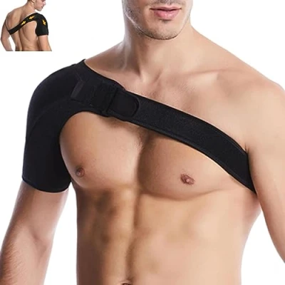 Image of NIBHZ Shoulder Brace Injury Recovery Compression Support Sleeve Wrap for Stability, Torn Rotator Cuff, Dislocation, Tendonitis, Fits Left and Right Arm, Men Women