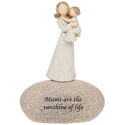 Image of Angels Mum&#039;s are the sunshine of life Gift Sentimental Pebble