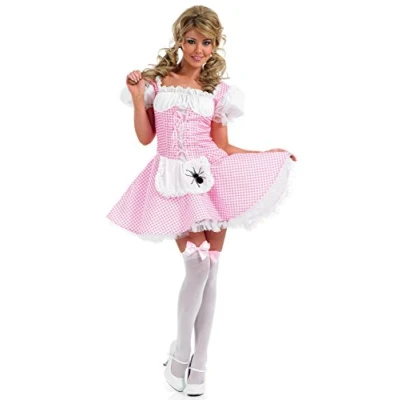 Image of Forever Young Ladies Fairytale Miss Muffet Storybook Character Nursery Rhyme Fancy Dress Costume (UK Size 10/M)