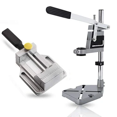 Image of Plunge Power Drilling Stand Bench Pillar Pedestal CLAMP + Drill Press VICE