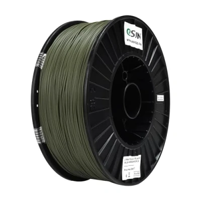 Image of eSUN PLA+ Filament 1.75mm, Enhanced Toughness 3D Printer PLA Plus Printing Filament, Dimensional Accuracy +/ 0.03mm, 3KG Spool (6.6 LBS) for Printers,Olive Green