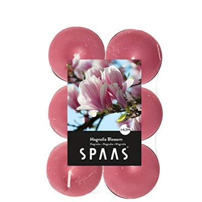 Image of Spaas 10 x 12 Scented Tealights in Flatpacks, 4.5 Hours, Magnolia Blossom