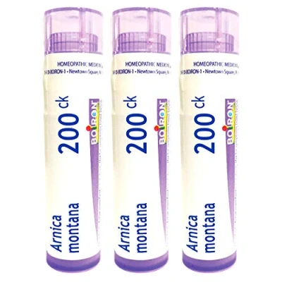 Image of Boiron Arnica Montana 200ck Homeopathic Medicine for Muscle Pain and Stiffness 3 Count (Pack of 1) (240 Pellets)