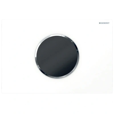 Image of Geberit Sigma10 Automatic/Touchless Dual Flush Plate Battery Operation White / Chrome (115.908.KJ.6)