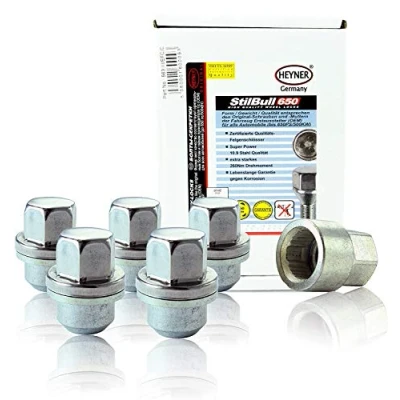 Image of HEYNER GERMANY Fits Land Rover Discovery Models Stil Block PRO Locking Wheel Nuts M12x1.5 Set 4 Locks Thatcham Quality Assured Bolts EEFC/C