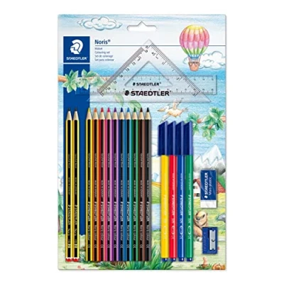 Image of Staedtler 61 SET42 Pencil Case Set with Ruler and Square