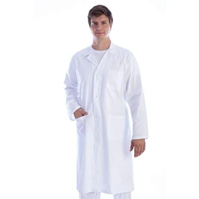 Image of Gima White Coat, Made of Cotton and Polyester, with Buttons, for Man, Size XL, Doctors Students Medicine/Biology, Clinics, Hospitals, Medical Practice Pharmacies.