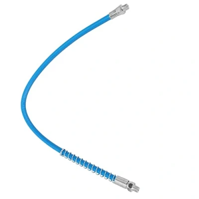 Image of Grease Gun Hose, Stainless Steel Flexible Manual Hose Pneumatic Butter Pipe with Spring