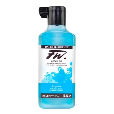 Image of Daler Rowney FW Acrylic Ink, Plastic Bottle, 6.09oz 180 ml, Turquoise