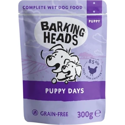 Image of Barking Heads Wet Dog Food For Puppies Puppy Days No Artificial Flavours Grain Free Recipe (10 x 300 g)