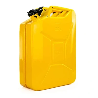 Image of JCB Professional Jerry Can 20L, Fuel And Liquid Portable Container, Sturdy Steel Metal For Flammable Substances Like Petrol Toxic Materials Cars Trucks Motorcycle