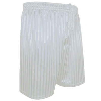 Image of BRAND KRUZE Unisex Kids School PE Shorts Uniform Boys Girls Gym Football Sports Stripe Pull Up Adjustable Drawstring 3 13 Years White 7 8