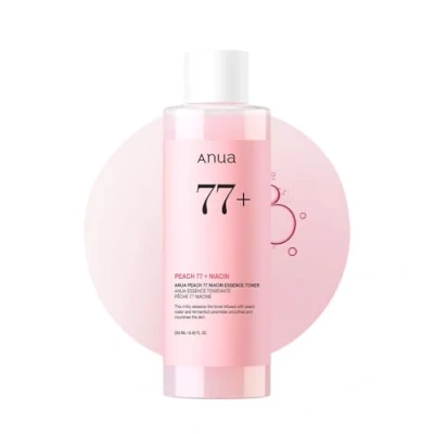 Image of ANUA Peach 77 Niacin Essence Toner 250ml / Brightening for Face, Niacinamide, Panthenol, Ceramides, Facial Glass Skin, Korean Skin Care (8.45 fl.oz.)