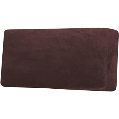Image of LINGKY Sofa Seat Cushion Cover, Slipcovers Stretch Velvet, Universal Non Slip Couch Covers Replacement for Individual Furniture Protector (Chocolate,3 Seater)