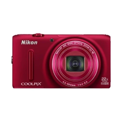 Image of Nikon Coolpix S9500 Compact Digital Camera 18.1 Megapixels 3 Inch Screen 22x Optical Zoom Red (Renewed)