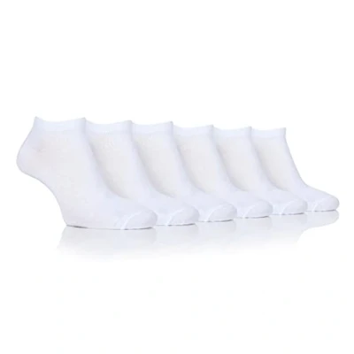Image of Women&#039;s 6 Pair SOCKSHOP Dare to Wear Patterned and Plain Trainer Socks White 4 8