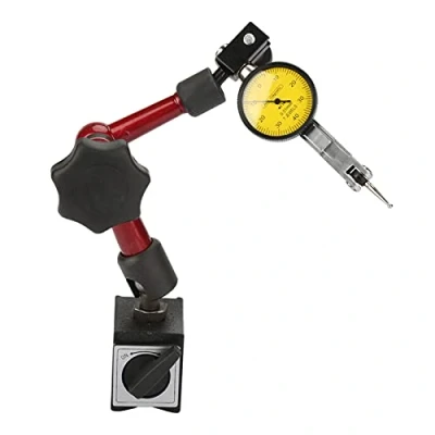 Image of Strong Magnetic Lever Dial Test Indicator Gauge and Flexible Stand Base Holder for Surface Measuring