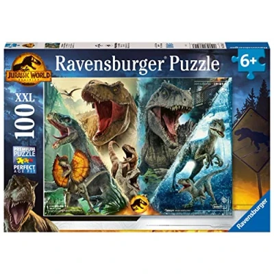Image of Ravensburger Jurassic World Dominion Jigsaw Puzzles for Kids Age 6 Years Up 100 Pieces XXL