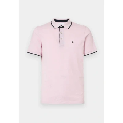 Image of JACK &amp; JONES Men&#039;s Jjepaulos Polo SS Noos Shirt, Pink Nectar, M