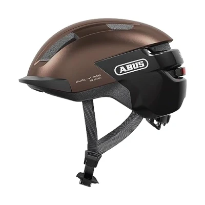 Image of ABUS PURL Y ACE Bike Helmet with LED Light Suitable for E and S Pedelec Rides Trendy NTA Safety Bicycle Adults Teenagers Brown, Size M