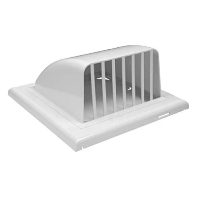 Image of Vent Systems White 4&quot; Inch Dryer Hood with Bird Guard and Backdraft Damper Designed UV Protected Non Return Valve Outlet Cowl Exhaust Air Grille Clothes Cover