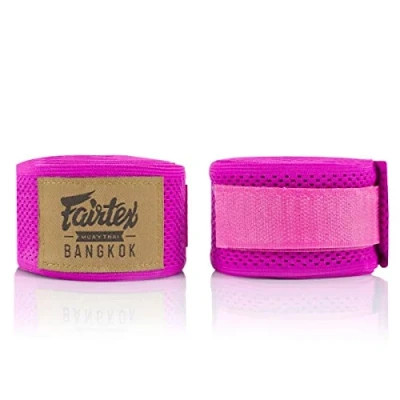 Image of Fairtex HW4 Elastic Handwraps Pink 180&quot;