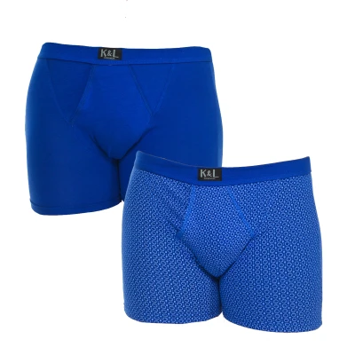 Image of Kisses&amp;Love Mens Pack 2 Basic Open Boxers KL2011 man Blue Size 2XL